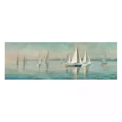 Sailboats at Sunrise Canvas Art Print