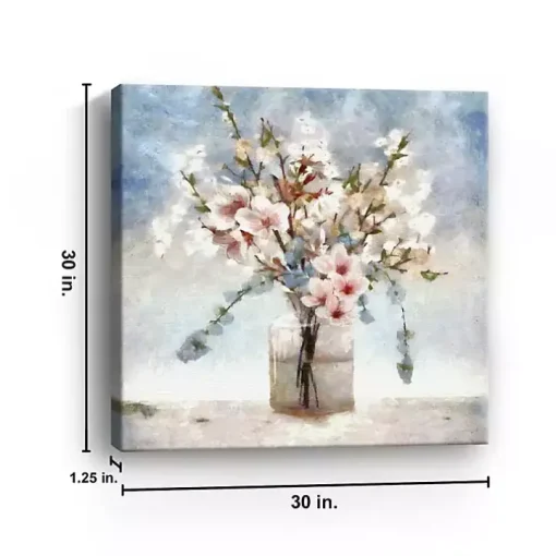 Sakura Jar Canvas Art Print, 30x30 in.