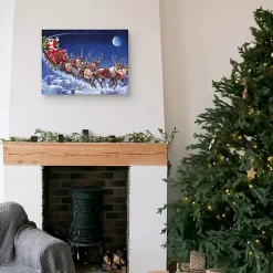 Santa's Sleigh Canvas Art Print