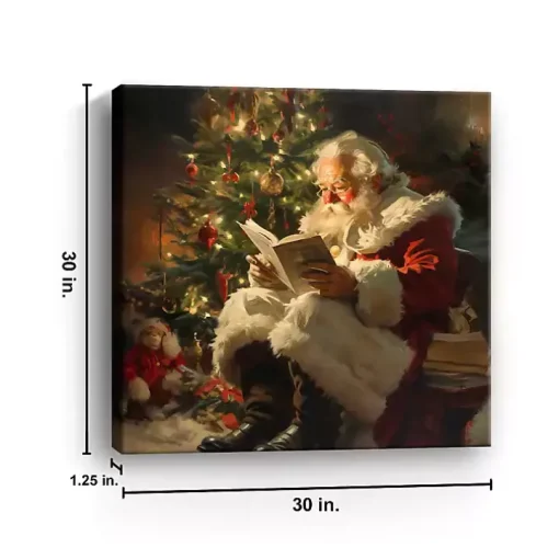 Santa's Stories Canvas Art Print, 30x30 in.