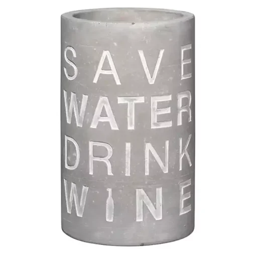 Save Water Drink Wine Concrete Wine Bottle Cooler