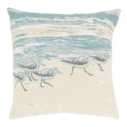 Seaside Sand Pipers Throw Pillow