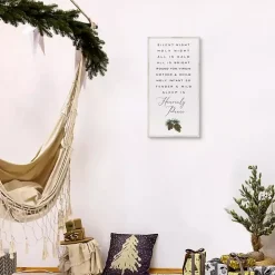 Silent Night Christmas Canvas Wall Plaque