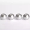 Silver Ceramic 3 in. Orbs, Set of 4