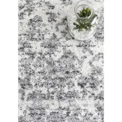Silver Deena Abstract Area Rug, 5x8