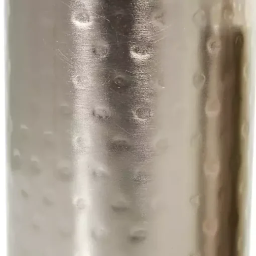 Silver Hammered Metal Candle Holders, Set of 3