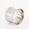 Silver Hammered Metal Napkin Rings, Set of 4