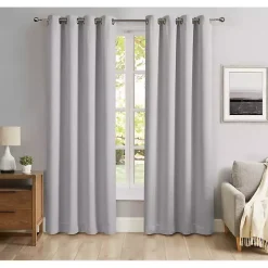 Smoky Gray Blackout Curtain Panel Set, 108 in.