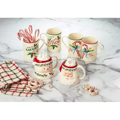 Snowman with Holly Mug