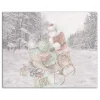 Snowy Sleigh Christmas Canvas Art Print