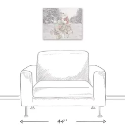 Snowy Sleigh Christmas Canvas Art Print