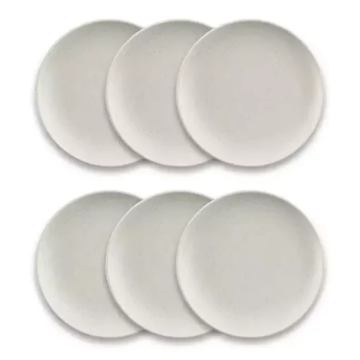 Speckled Beige Wheat Dinner Plates, Set of 6