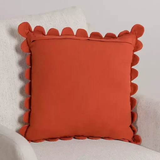 Spice Scalloped Edge Pillow