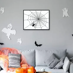 Spider Web Framed Canvas Art Print