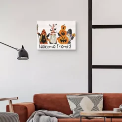 Spooky Pumpkin Gnomes Halloween Wall Art