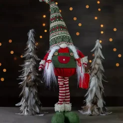 Standing Girl Gnome Christmas Figurine