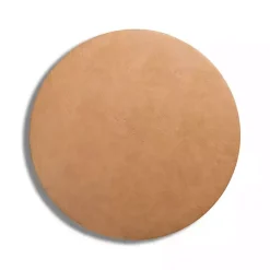 Tan Faux Leather Round Placemat