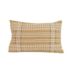 Tan Woven Geo Diamond Indoor/Outdoor Pillow