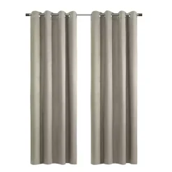 Taupe Paris Velvet Blackout Curtain Panel, 95 in.