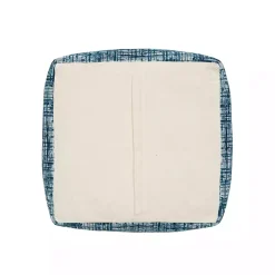 Teal Distressed Geo Ultra-Soft Pouf