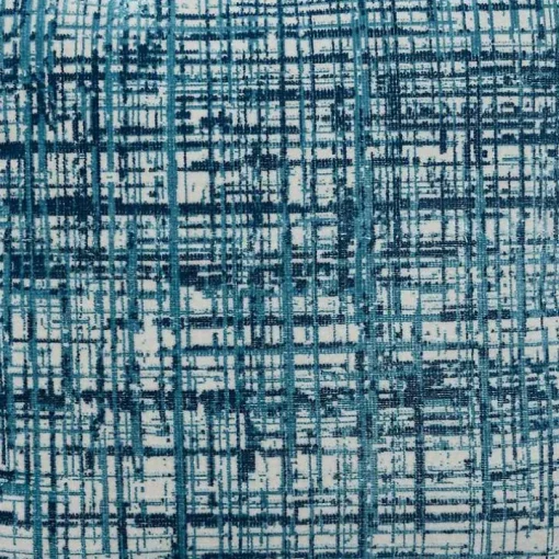 Teal Distressed Geo Ultra-Soft Pouf