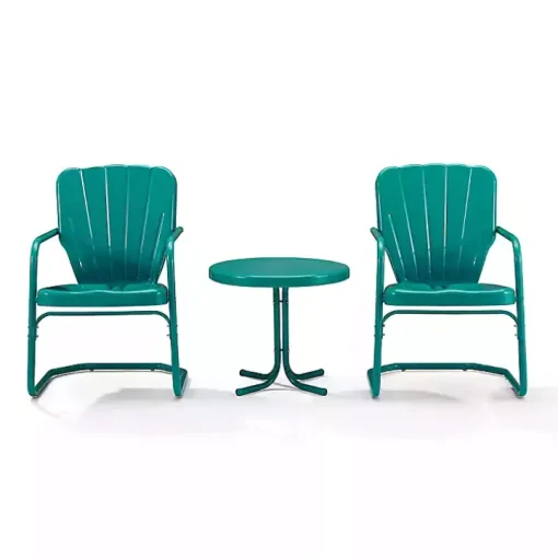 Teal Metal Ridgeland 3-pc. Chat Set