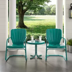 Teal Metal Ridgeland 3-pc. Chat Set