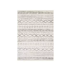 Toasted Brown Abstract Diamond Area Rug, 5x7