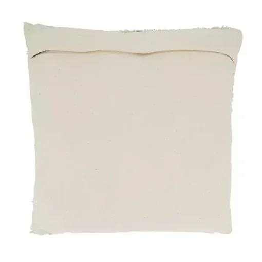 Tufted Geo Boarder Cotton Throw Pillow