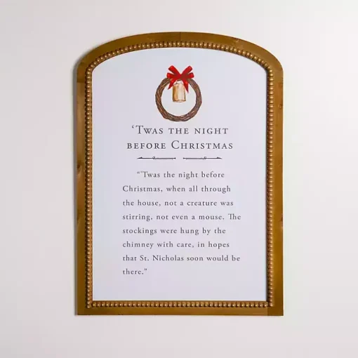 Twas the Night Before Christmas Wall Plaque