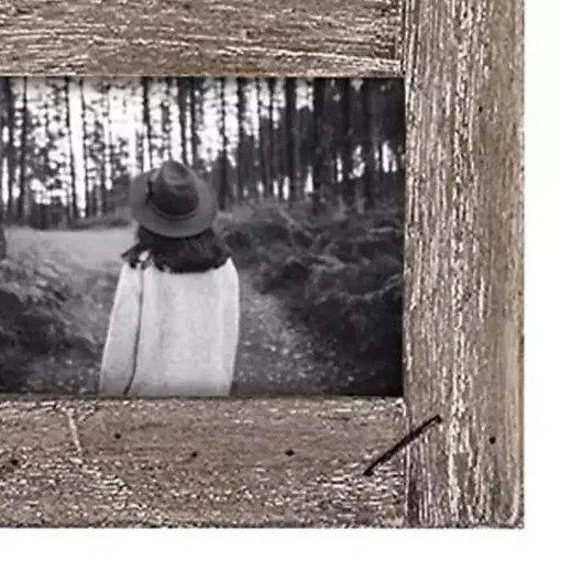 Weathered Brown Wooden 5-Opening Collage Frame
