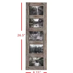 Weathered Brown Wooden 5-Opening Collage Frame