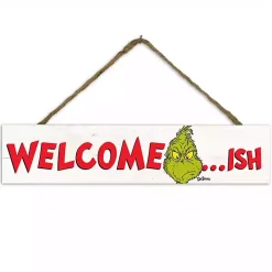 Welcome-ish Grinch Hanging Wall Plaque