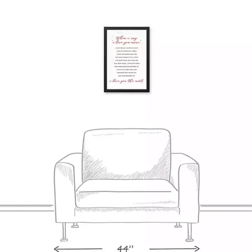 When I Say I Love You Framed Canvas Art Print
