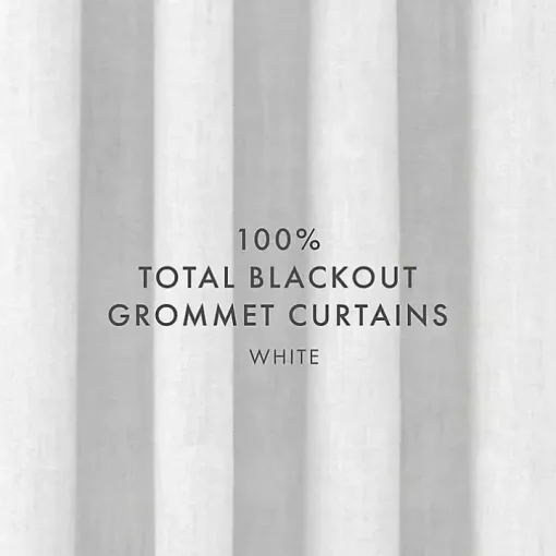 White Blackout Curtains, 84 in.