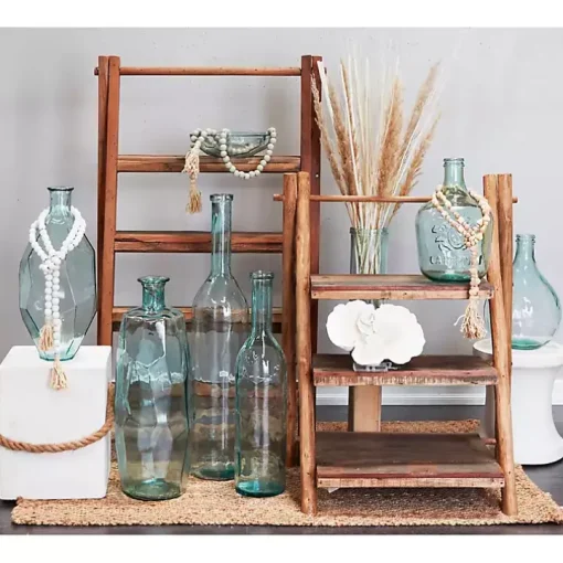 White Clay Hourglass Accent Table