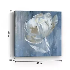White on Blue Canvas Art Print, 40x40 in.
