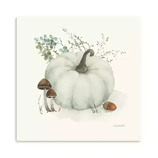 White Pumpkin Canvas Art Print, 30x30 in.