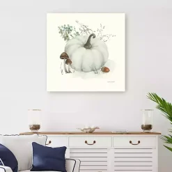 White Pumpkin Canvas Art Print, 30x30 in.