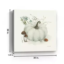 White Pumpkin Canvas Art Print, 30x30 in.