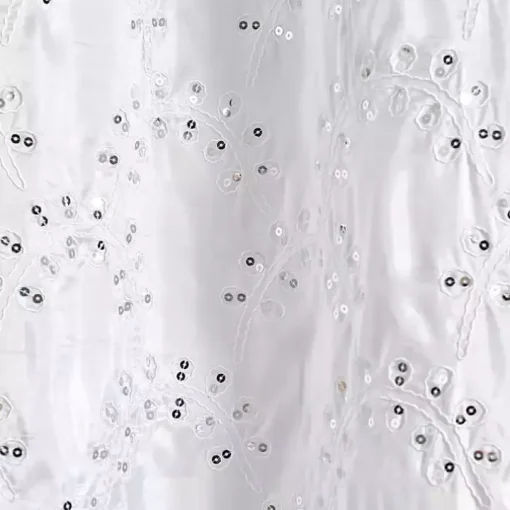 White Sequined Shower Curtain