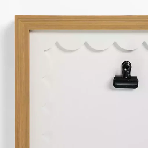 White Three Clip Scalloped Collage Picture Frame