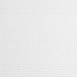 White Waffle Cotton Shower Curtain