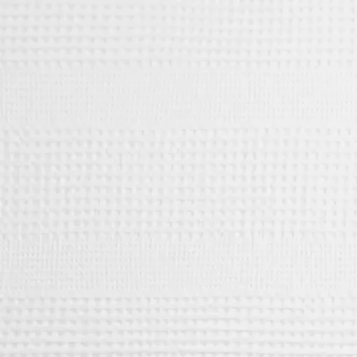 White Waffle Cotton Shower Curtain