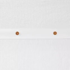 White Waffle Weave Cotton Shower Curtain