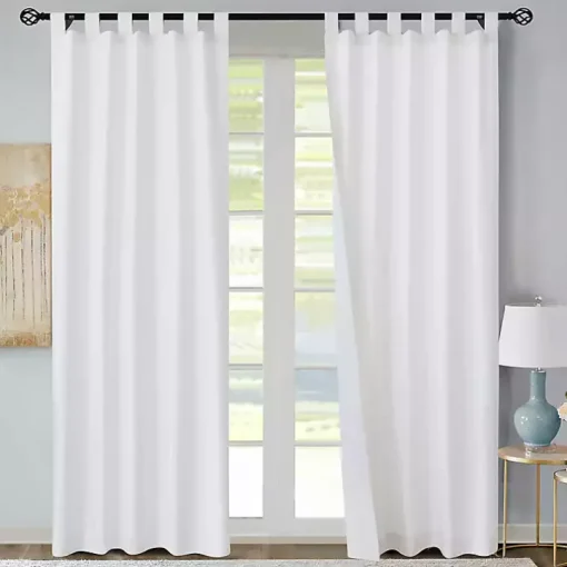 White Weathermate Blackout Curtain Panel, 72 in.