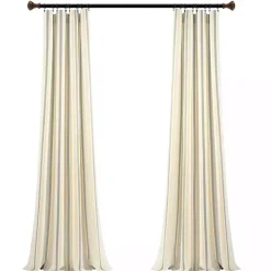 Yellow & Gray Farmhouse Curtain Panel Set, 95 in.