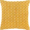 Yellow Looped Cotton Throw Pillow