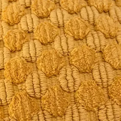 Yellow Looped Cotton Throw Pillow