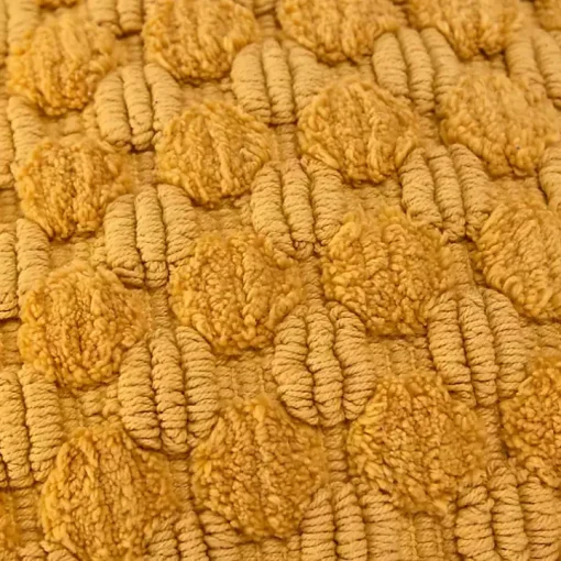Yellow Looped Cotton Throw Pillow